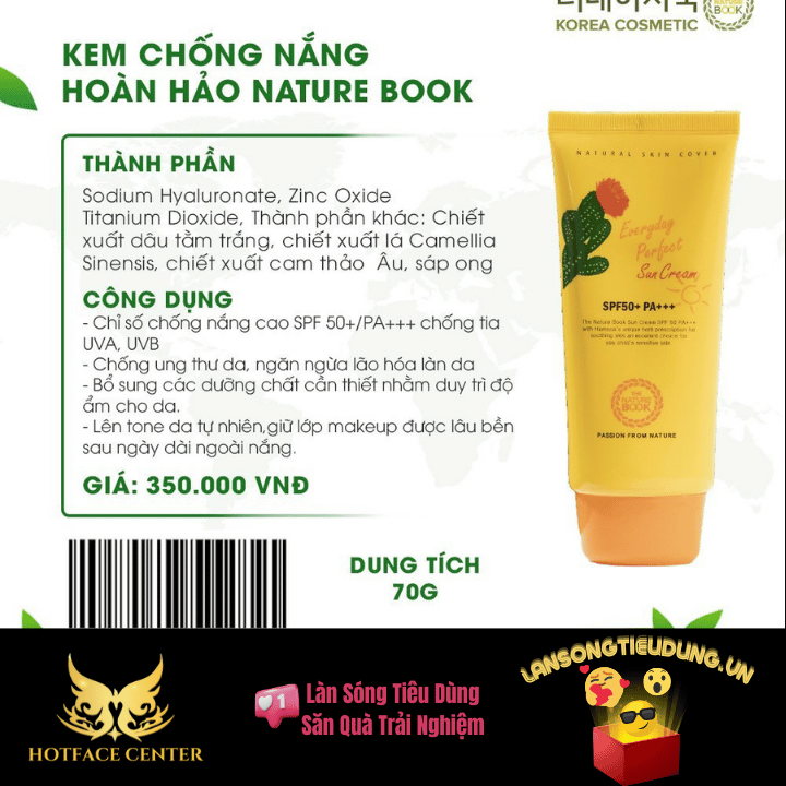 Kem Chống Nắng Nature Book