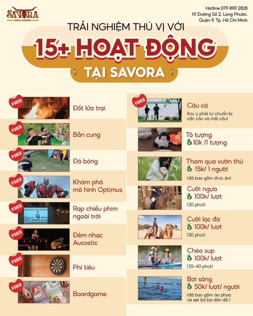 Savora Farm & Glamping 2N1Đ Giải Ngố Cuối Tuần